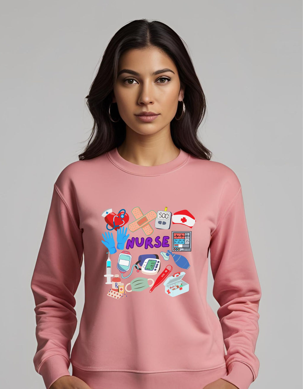Rose pink crewneck- XL