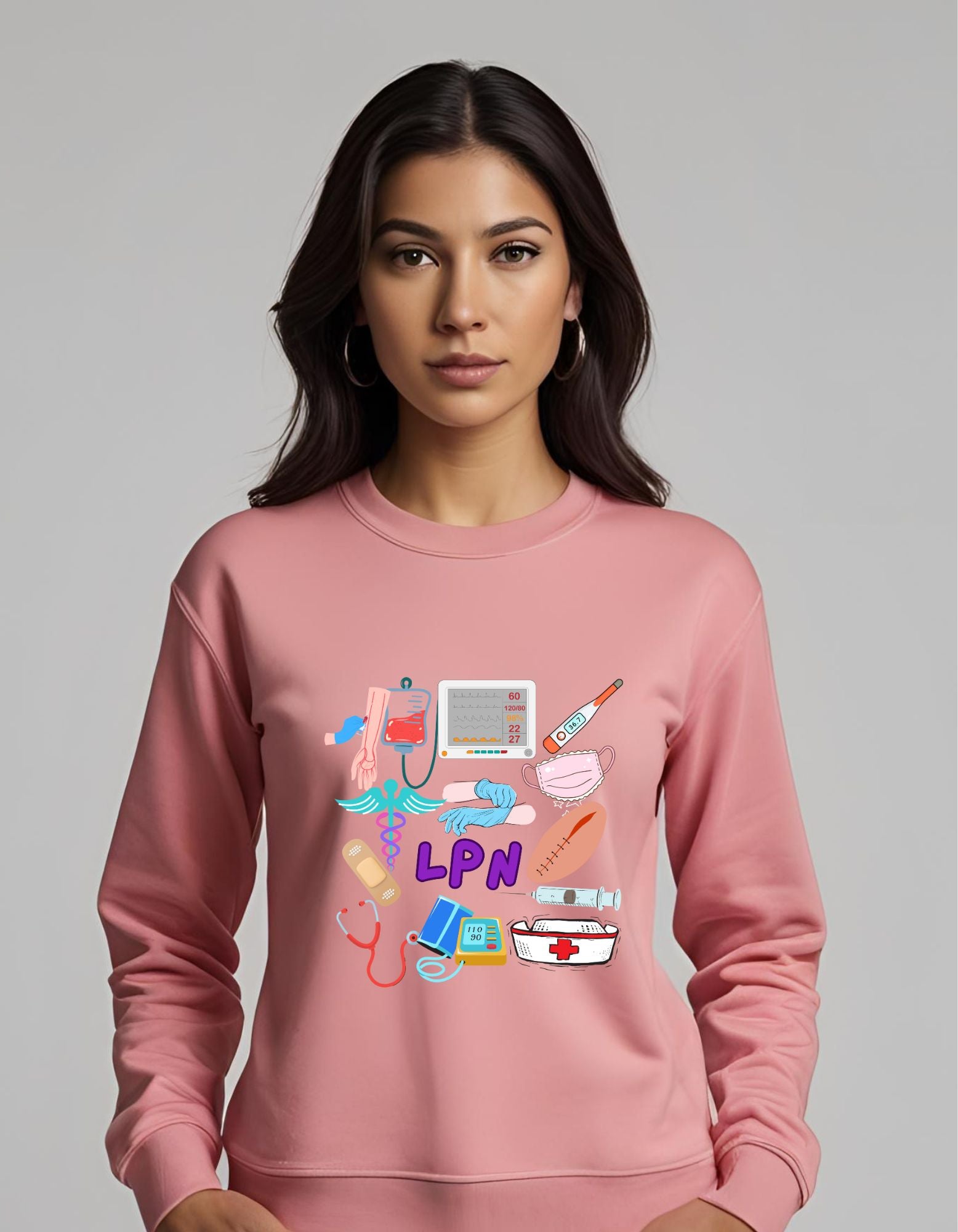 Rose pink crewneck- XL